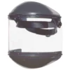 Fibre-Metal by Honeywell Ratchet Dual 4 inch Crown High Performance Face Shield System, Clear Visor, Gray Noryl Chin Guard - FM400DCCL