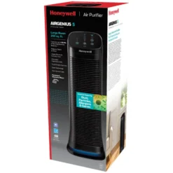 Honeywell Air Genius 5 Oscillating Tower Air Purifier and Odor Reducer - Black, HFD320