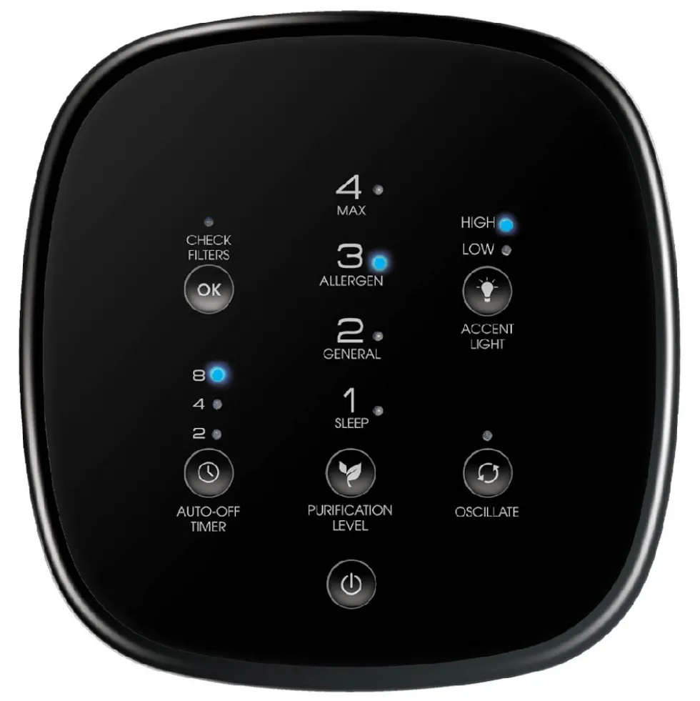 Honeywell Air Genius 4 Oscillating Tower Air Purifier and Odor Reducer -Black, HFD310
