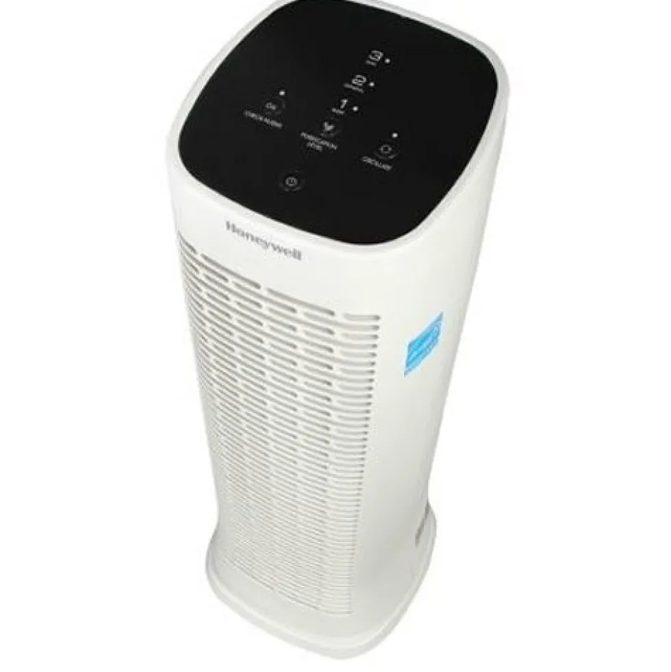 Honeywell Air Genius 3 Oscillating Tower Air Purifier with Permanent Washable Filter- White, HFD300