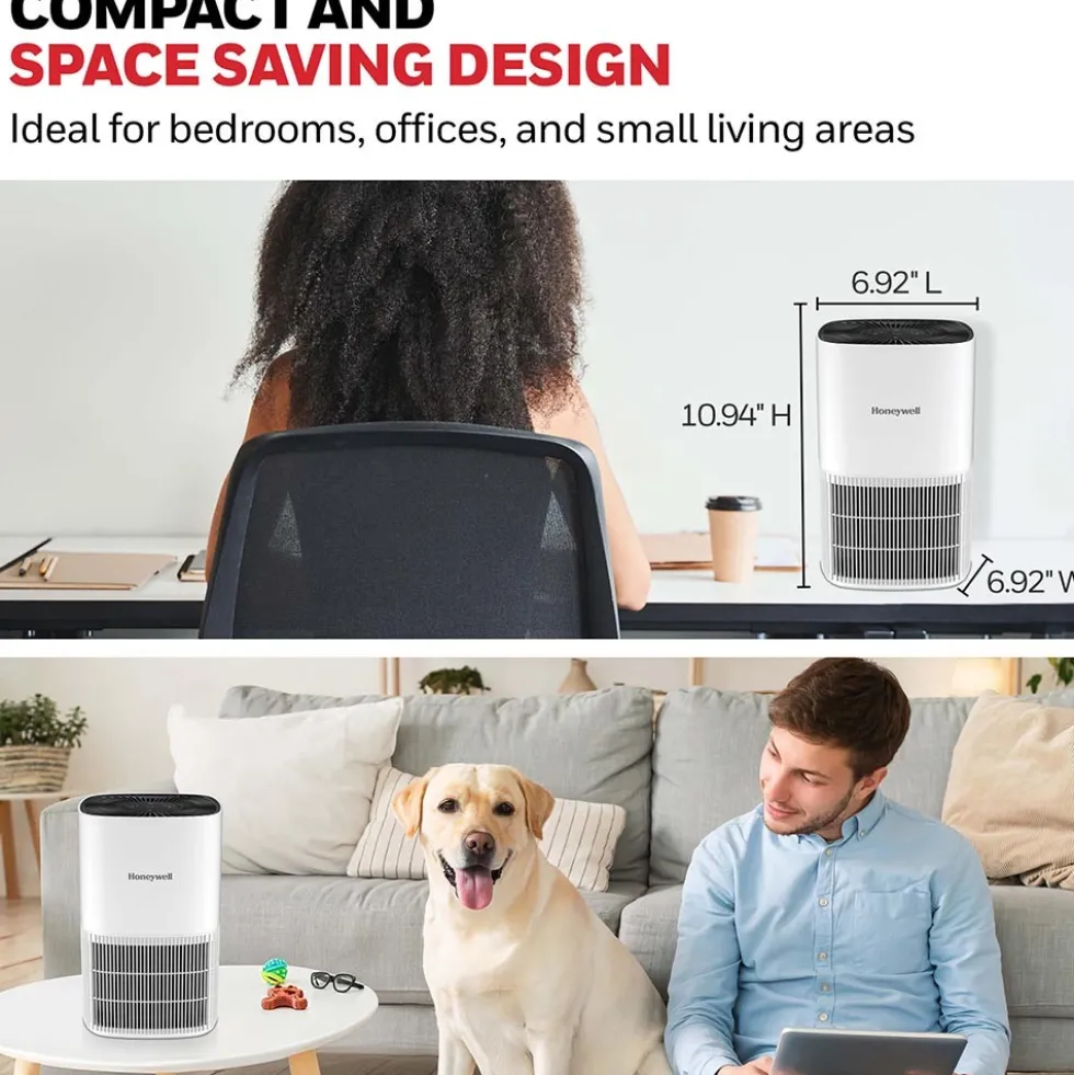Honeywell Allergen Plus HEPA Air Purifier - White, HPA120W
