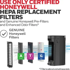 Honeywell Allergen Plus HEPA Tower Small Air Purifier - Black, HPA080B