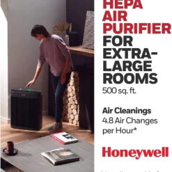 Honeywell Allergen Plus HEPA Home Air Purifier for Extra Large Rooms - Black, HPA5300B