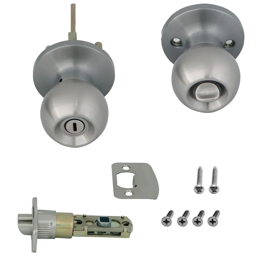 Honeywell Ball Privacy Door Knob, Satin Nickel, 8102302