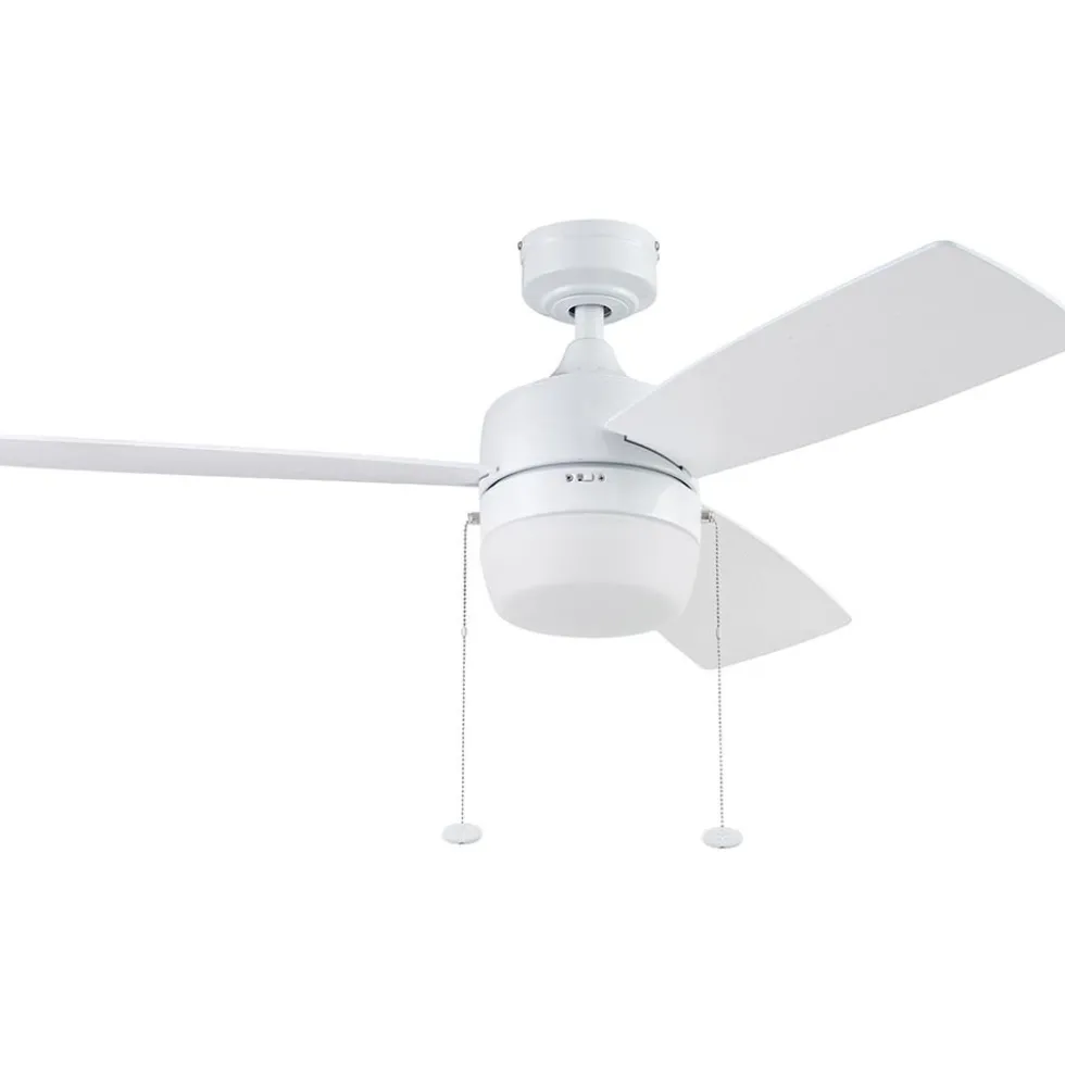 Honeywell Barcadero 3-Blade Ceiling Fan with Light, Bright White, 44-Inch - 51475
