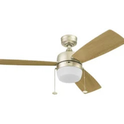 Honeywell Barcadero 3-Blade Ceiling Fan with Light, Champagne, 44-Inch - 51625