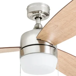 Honeywell Barcadero Indoor LED Ceiling Fan, Modern Brushed Nickel, 44-Inch - 50616