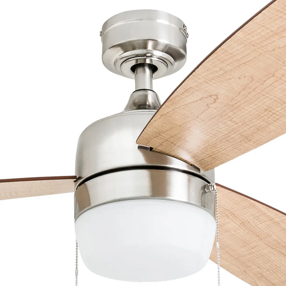 Honeywell Barcadero Indoor LED Ceiling Fan, Modern Brushed Nickel, 44-Inch - 50616