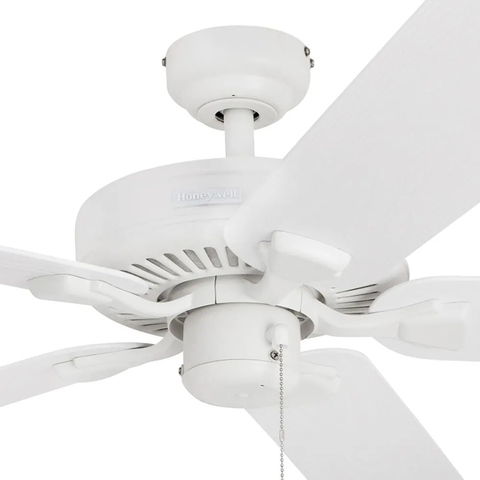 Honeywell Belmar Indoor and Outdoor Ceiling Fan, White, 52-Inch - 50198