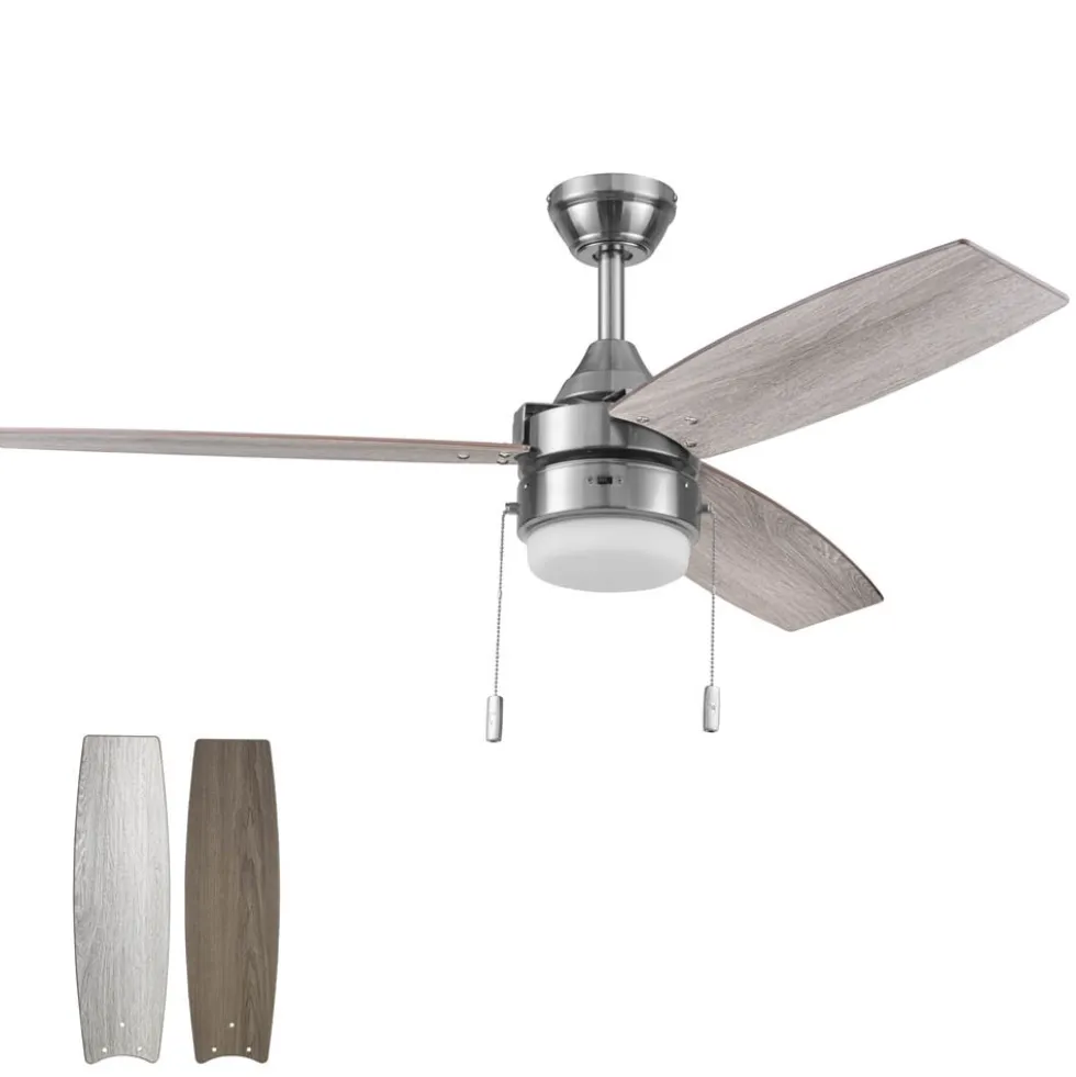 Honeywell Berryhill Indoor Ceiling Fan, Brushed Nickel, 48-Inch - 51857
