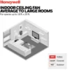 Honeywell Berryhill Indoor Ceiling Fan, Matte Black, 48-Inch - 51858