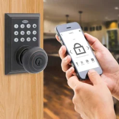Honeywell Bluetooth Enabled Digital Door Knob Lock With Keypad, Oil Rubbed Bronze, 8832401S