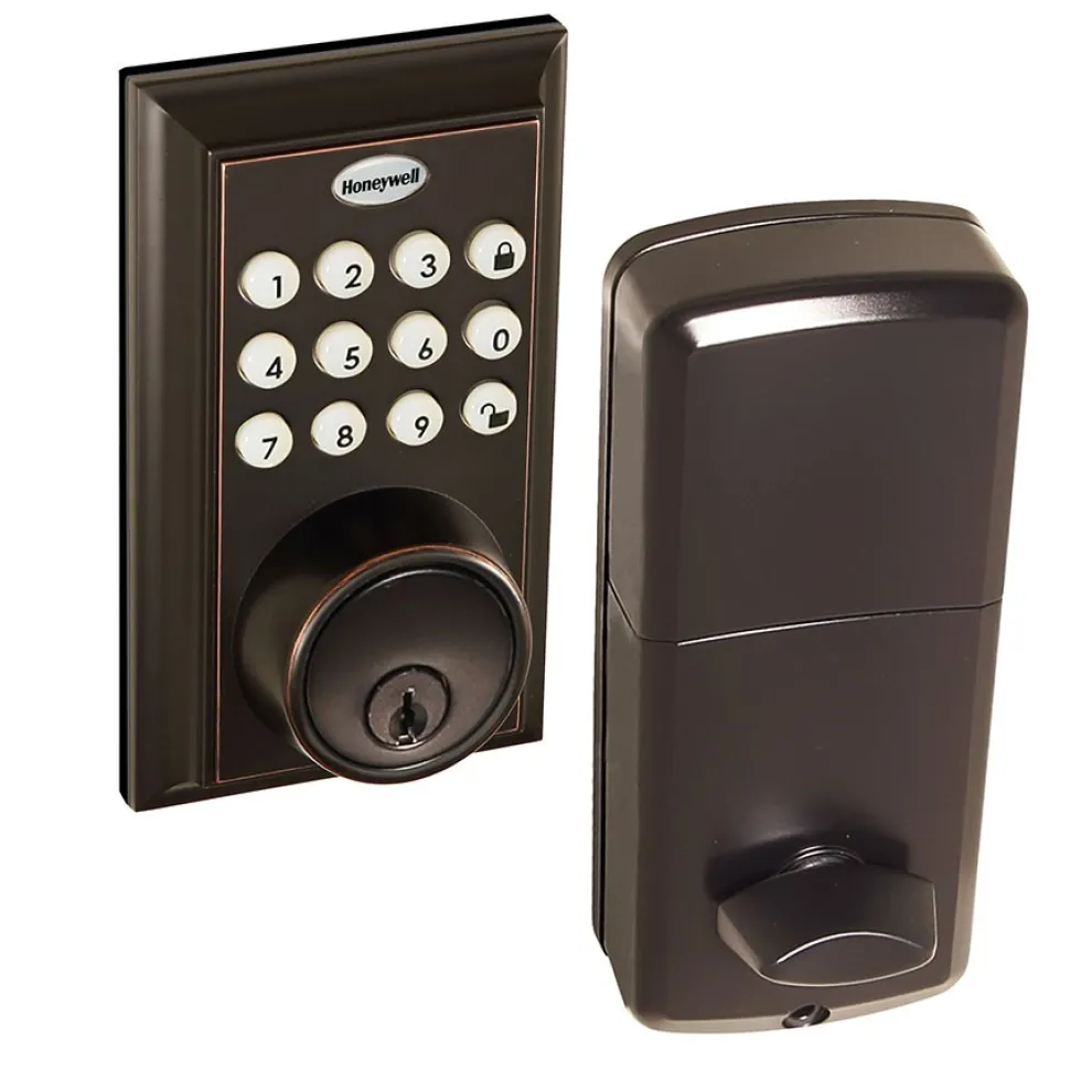 Honeywell Bluetooth Enabled Digital Deadbolt Door Lock With Keypad, Oil Rubbed Bronze, 8812409S