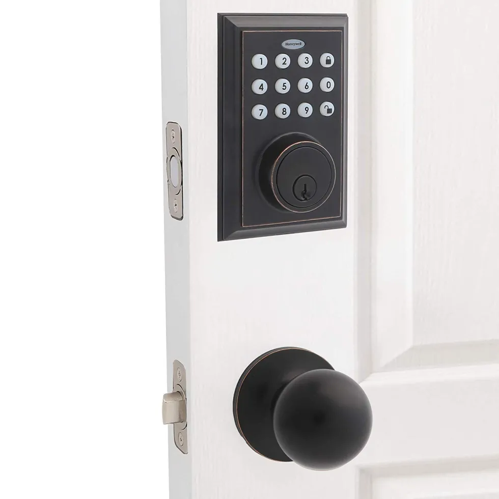 Honeywell Bluetooth Enabled Digital Deadbolt Door Lock With Keypad, Oil Rubbed Bronze, 8812409S