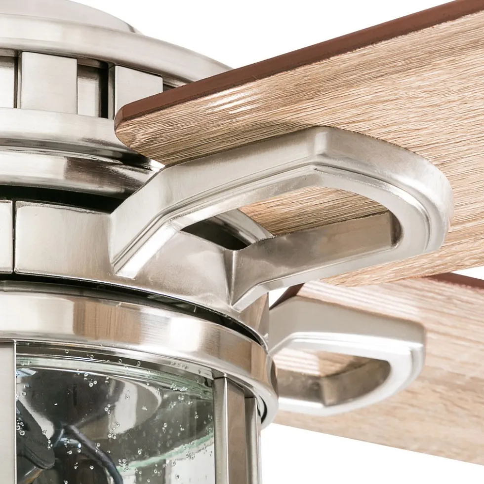 Honeywell Bontera Indoor LED Ceiling Fan with Light, Brushed Nickel, 52-Inch - 50610