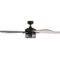 Honeywell Bontera Indoor LED Ceiling Fan with Light, Matte Black, 52-Inch - 50690