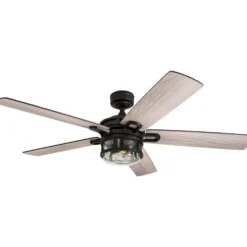 Honeywell Bontera Indoor LED Ceiling Fan with Light, Matte Black, 52-Inch - 50690