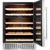 Honeywell 46 Bottle Dual Zone Compressor Wine Fridge with Touch Digital Temperature Control, Stainless Steel - H46WCS