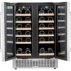 Honeywell 36 Bottle Dual Zone Under Counter Wine Cooler Fridge with Digital Temperature Control, Stainless Steel - H36WCS