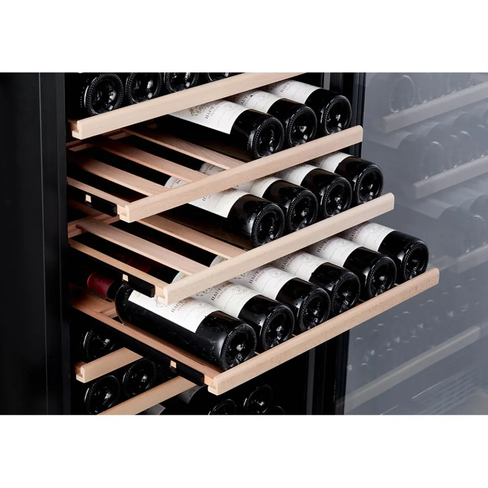 Honeywell 186 Bottle Large Freestanding Compressor Wine Cooler Fridge with Digital Temperature Control, Stainless Steel - H186WCS