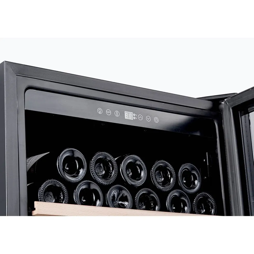 Honeywell 186 Bottle Large Freestanding Compressor Wine Cooler Fridge with Digital Temperature Control, Stainless Steel - H186WCS