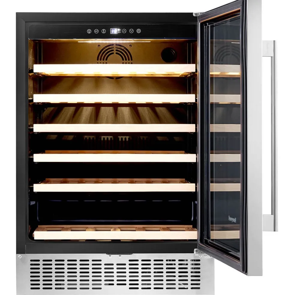 Honeywell 46 Bottle Wine Cooler Refrigerator with Touch Controls, Stainless Steel - H46WCS-1