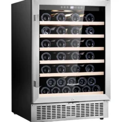 Honeywell 46 Bottle Wine Cooler Refrigerator with Touch Controls, Stainless Steel - H46WCS-1