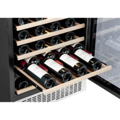 Honeywell 46 Bottle Wine Cooler Refrigerator with Touch Controls, Stainless Steel - H46WCS-1