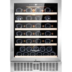 Honeywell 46 Bottle Wine Cooler Refrigerator with Touch Controls, Stainless Steel - H46WCS-1