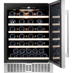 Honeywell 46 Bottle Wine Cooler Refrigerator with Touch Controls, Stainless Steel - H46WCS-1