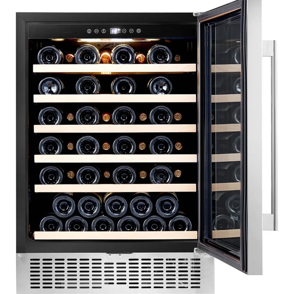 Honeywell 46 Bottle Wine Cooler Refrigerator with Touch Controls, Stainless Steel - H46WCS-1