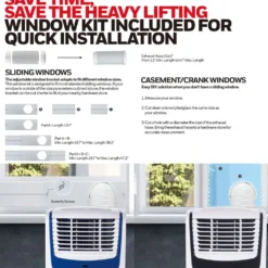Honeywell 9,000 BTU Compact Portable Air Conditioner, Dehumidifier and Fan, White and Black, MO08CESWK6