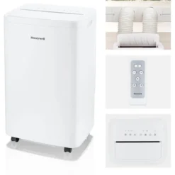Honeywell 14,500 BTU Dual Hose Portable Air Conditioner with Dehumidifier and Fan, White, HW4CEDAWW0