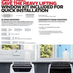 Honeywell 14,000 BTU Heat and Cool Portable Air Conditioner with Heating Pump - Black and Silver, MN4HFS9