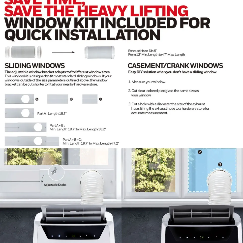 Honeywell 14,000 BTU Heat and Cool Portable Air Conditioner with Heating Pump - Black and Silver, MN4HFS9