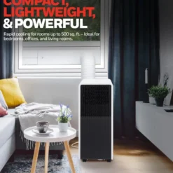 Honeywell 8,000 BTU Slim Portable Air Conditioner with Fan and Dehumidifier, HX2CESAWG8