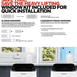 Honeywell 14,000 BTU Smart Portable Air Conditioner, Fan and Dehumidifier with WiFi and Google/Alexa Voice Control, HT4CESVWK0