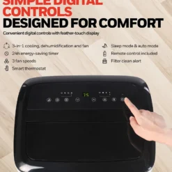 Honeywell 10,000 BTU Smart Wi-Fi Portable Air Conditioner, Dehumidifier and Fan, HF0CESVWK6