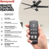 Honeywell Byard 52 inch Outdoor Ceiling Fan with Color Changing Light, Remote and Five Dual Finish Blades - 53004