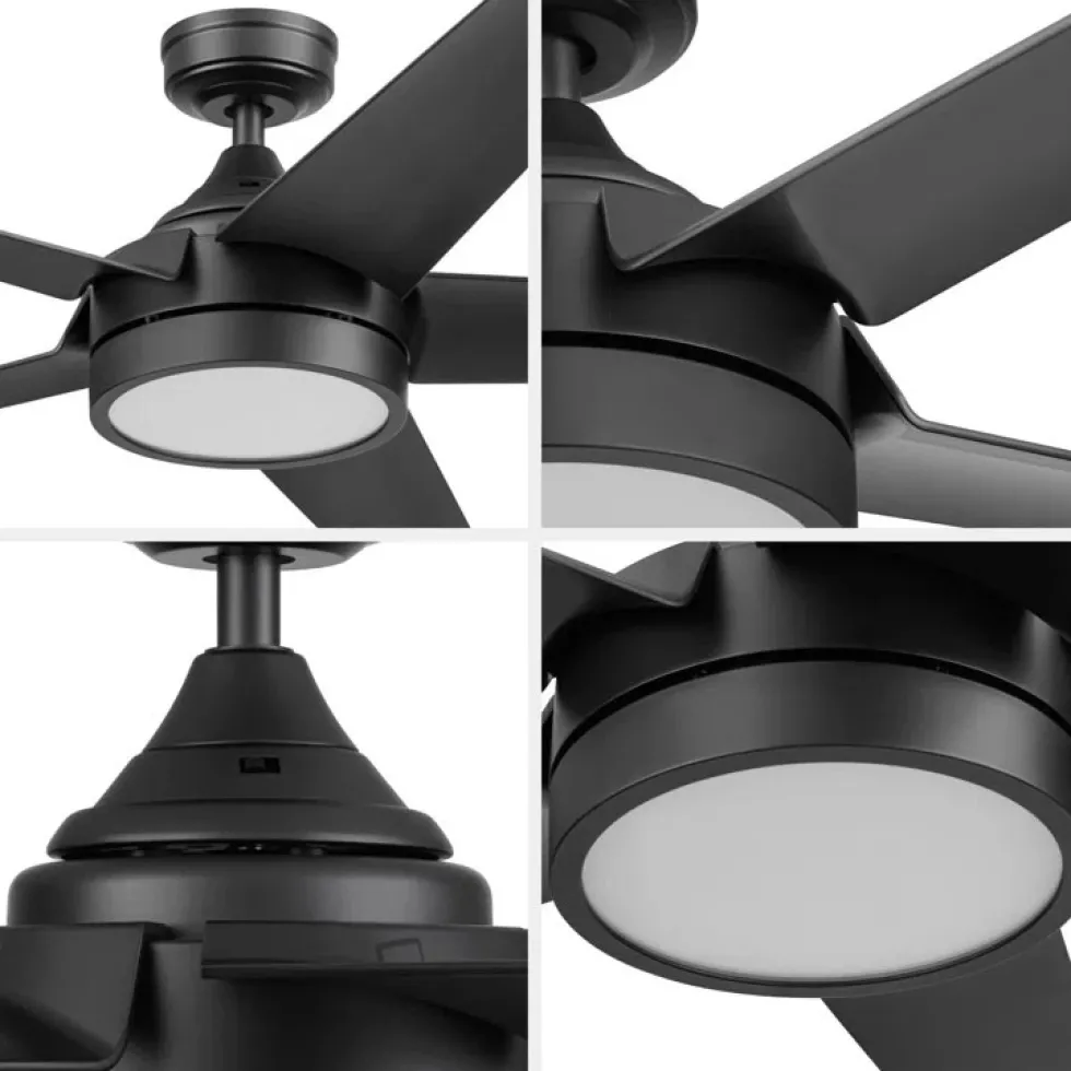 Honeywell Byard 52 inch Outdoor Ceiling Fan with Color Changing Light, Remote and Five Dual Finish Blades - 53004