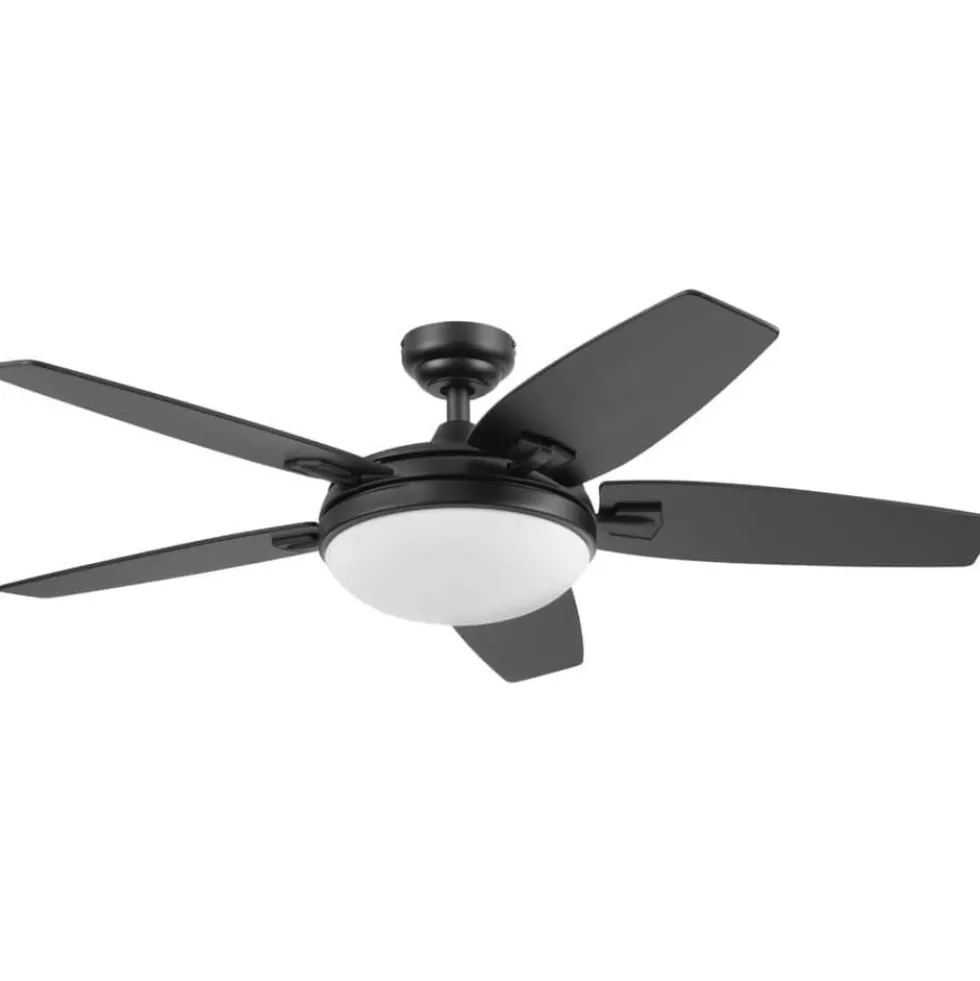 Honeywell Carmel 48 inch Matte Black Indoor Ceiling Fan with Light and Remote - 51912