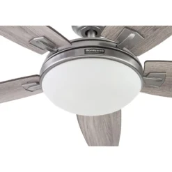 Honeywell Carmel Indoor LED Ceiling Fan with Reversible Blades, Pewter, 48-Inch - 51627