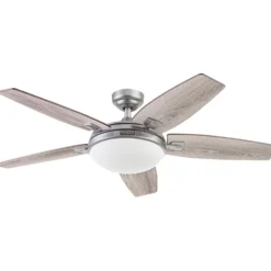 Honeywell Carmel Indoor LED Ceiling Fan with Reversible Blades, Pewter, 48-Inch - 51627