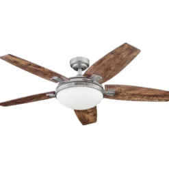 Honeywell Carmel Indoor LED Ceiling Fan with Reversible Blades, Pewter, 48-Inch - 51627