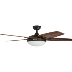 Honeywell Carmel Indoor LED Ceiling Fan with Light, Bronze, 48-Inch - 50197
