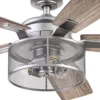 Honeywell Carnegie Rustic Chic Ceiling Fan, Pewter, 52-Inch - 51460
