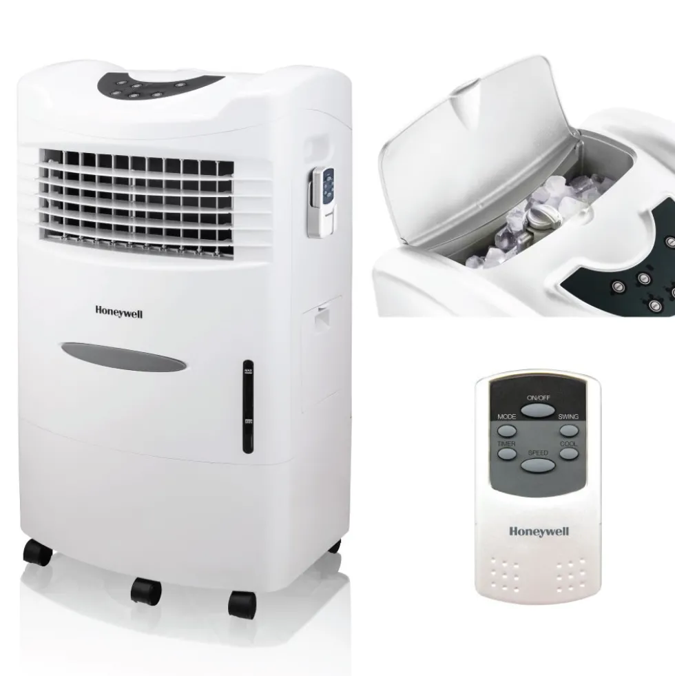 Honeywell CL201AEW Evaporative Air Cooler with Remote Control, 470 CFM - 5.3 Gallon Tank, White