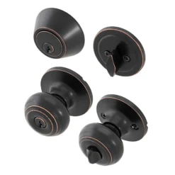 Honeywell Classic Door Knob Home Security Kit, Oil Rubbed Bronze, 8101406
