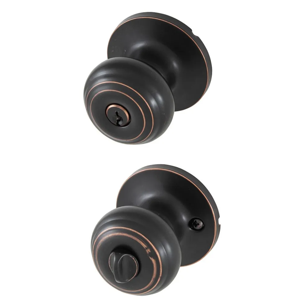 Honeywell Classic Entry Door Knob, Oil Rubbed Bronze, 8101401