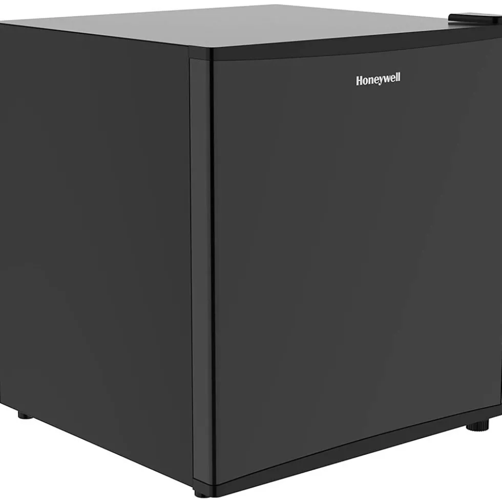 Honeywell Compact Refrigerator 1.6 Cu Ft Mini Fridge with Freezer, Black - H16MRB